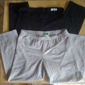 2 paia leggings corti ragazzina